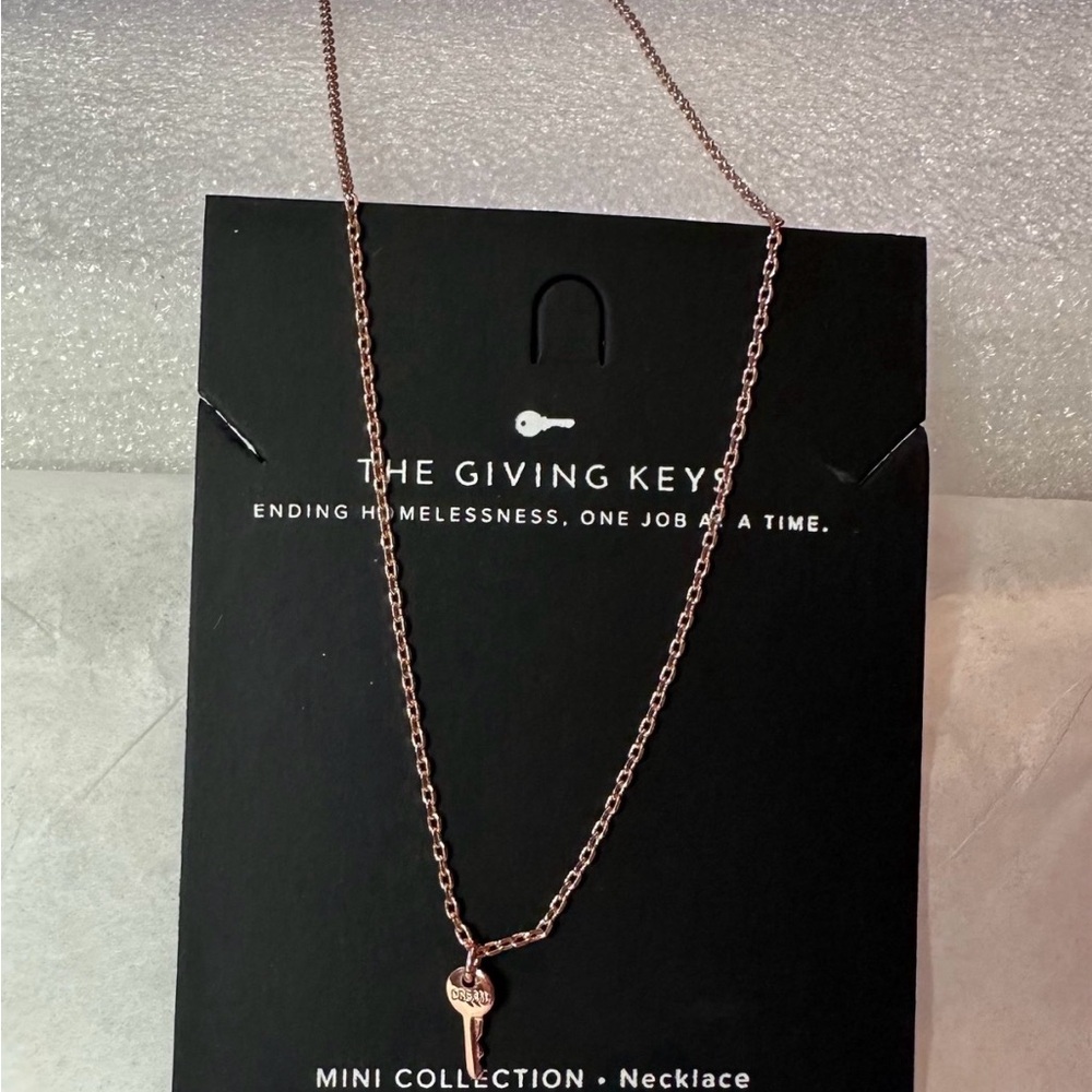 The Giving Keys Rose Gold Key Necklace - Picture 6 of 6